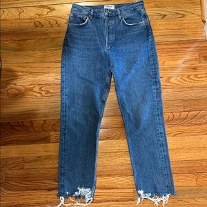 Agolde Blue Distressed Women Jeans